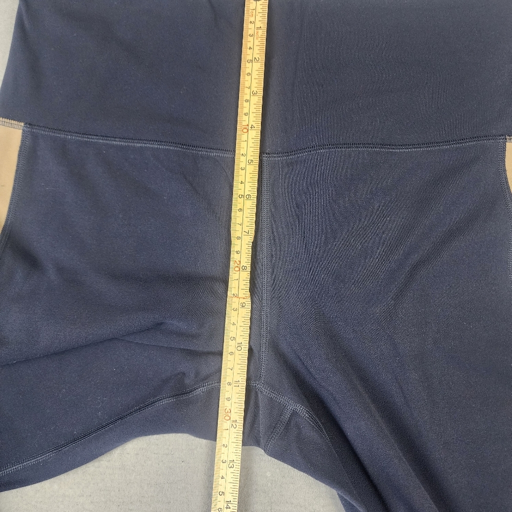 Athleta Elation Colorblock 7/8 Tight Leggings in Navy and Tan Womens Large - Picture 9 of 10